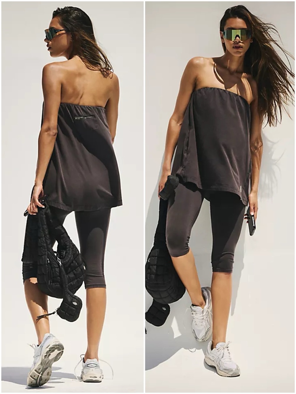 NWT Free People x FP Movement Hot Shot Tube Onesie in Black